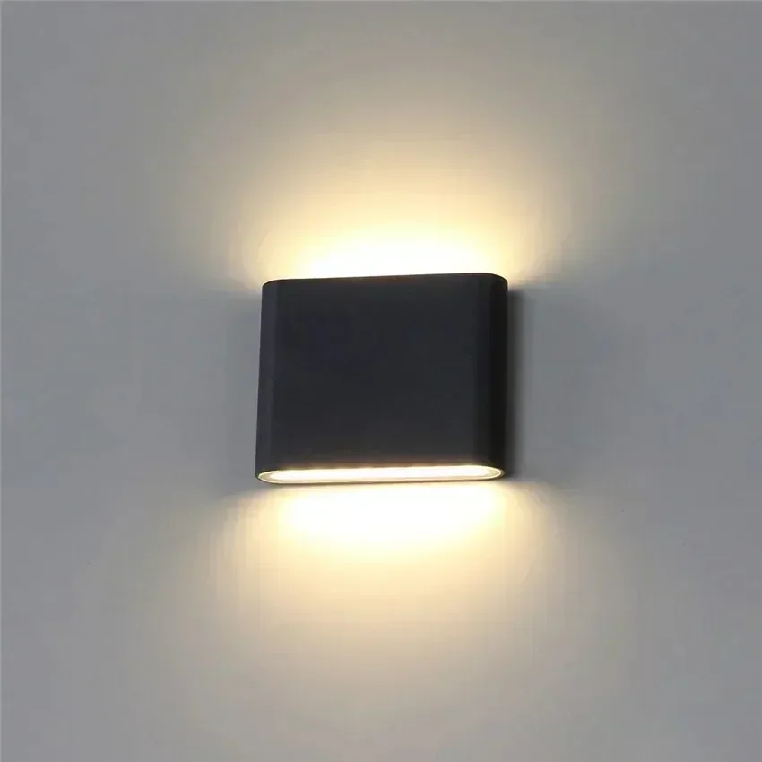 APLIQUE PARED NEGRO 6W LUZ CALIDA/3500K