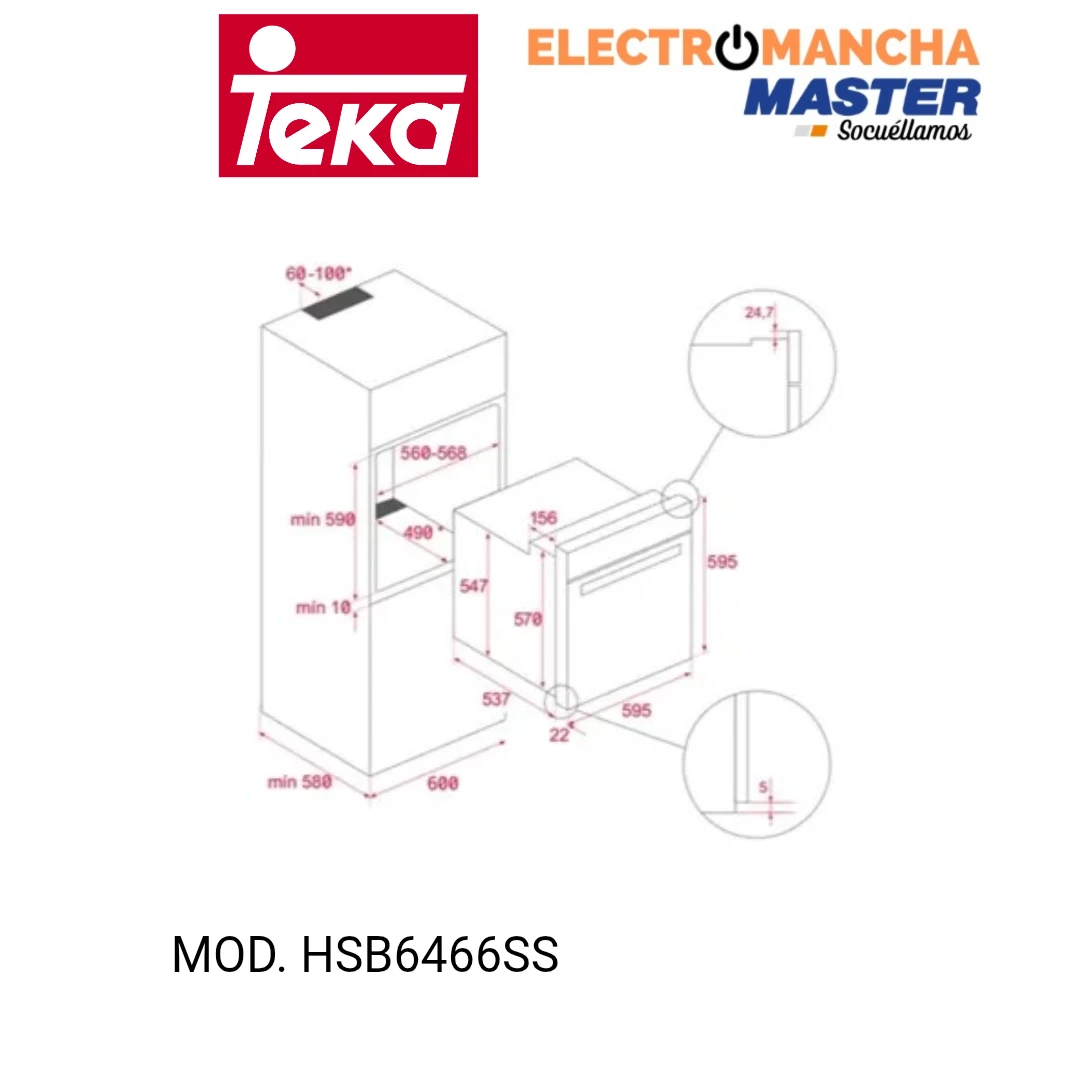 HORNO TEKA HSB6466SS INOX. AIRFRY  70.LITROS A+ 10