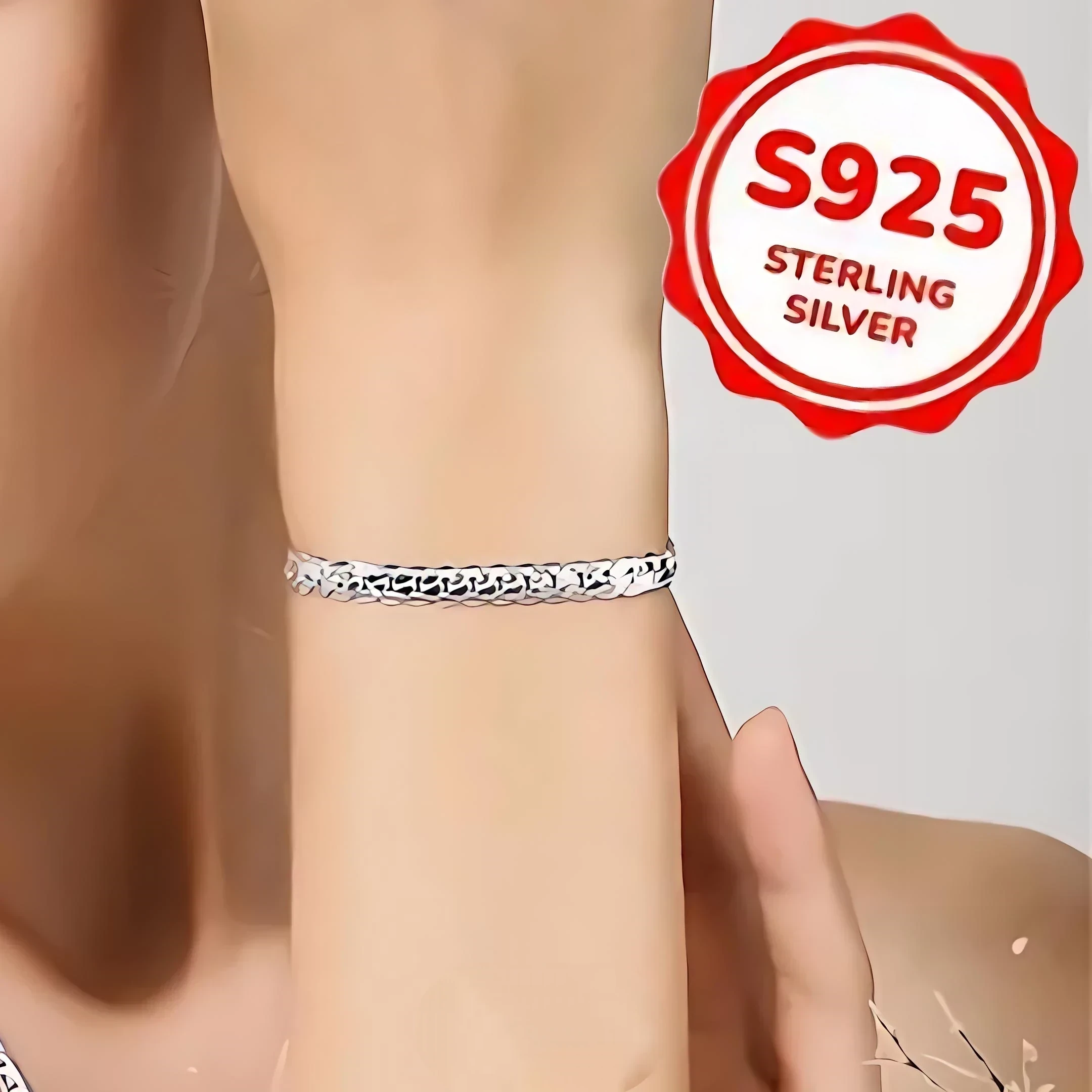 PULSERA NIÑA LABRADA PLATA