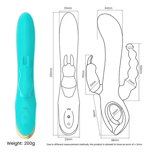 Vibrador De 10 Frecuencias Triple Lilo 3