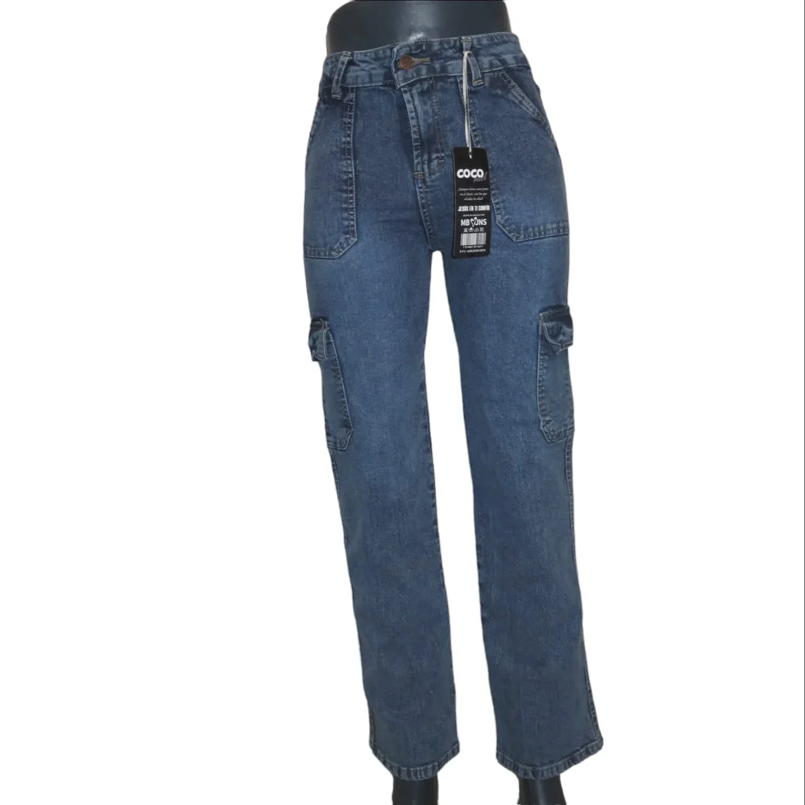 Jeans recto azul