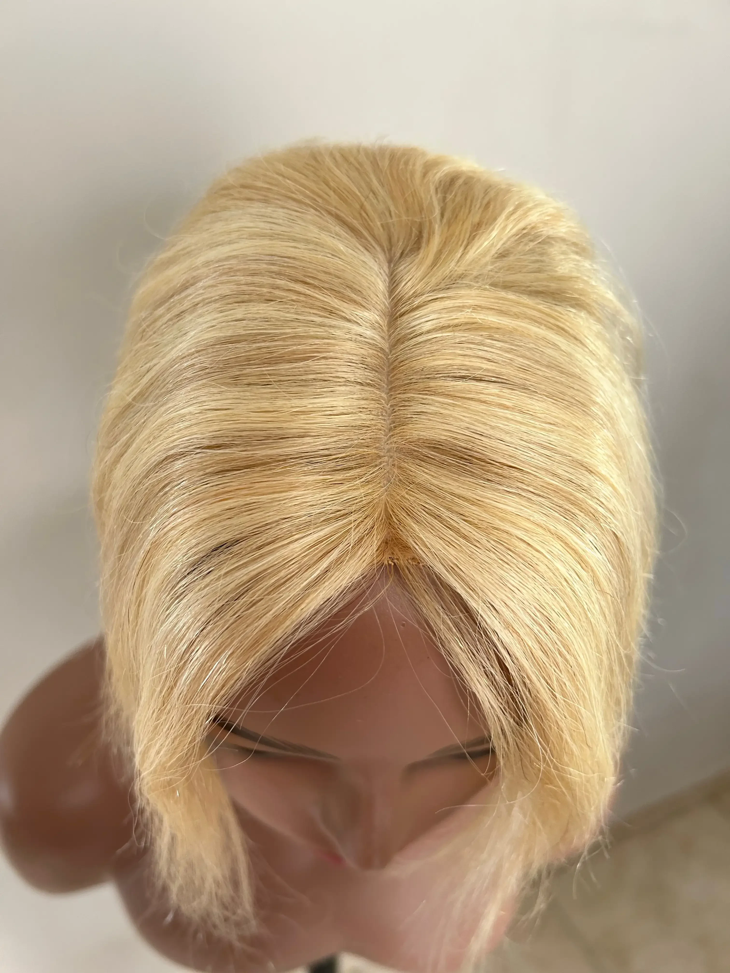 Topper cabello humano 10”  #18/613 rubio ceniza/rubio decolorado 3