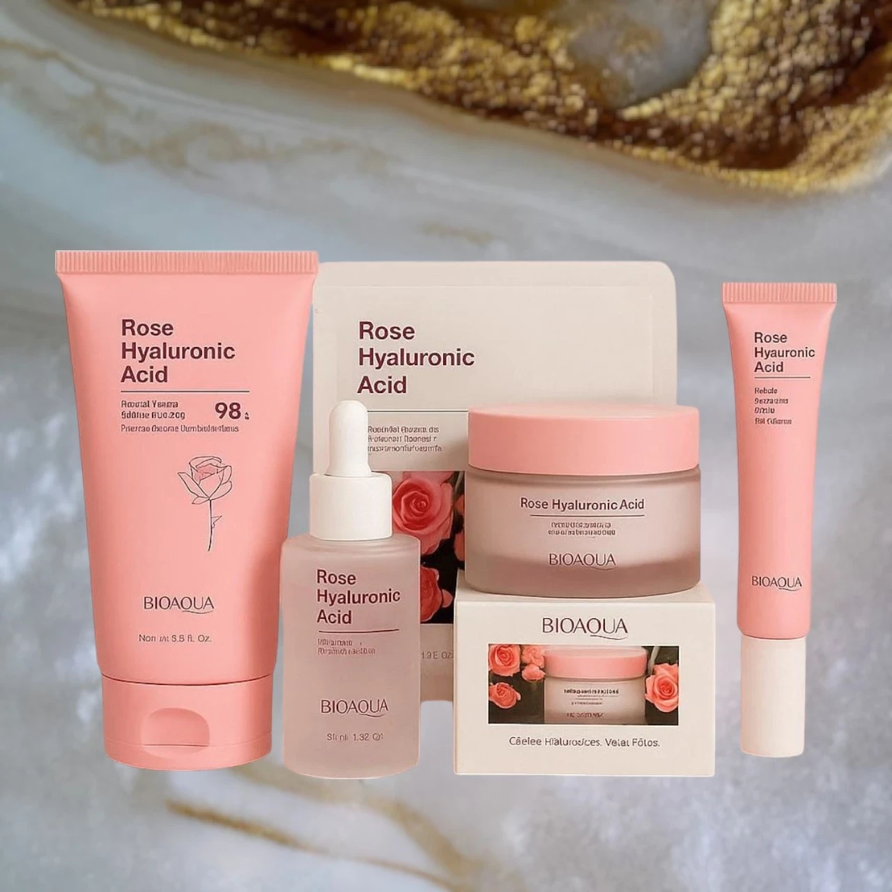 Kit de Acido Hialuronico y Rosas BioAqua