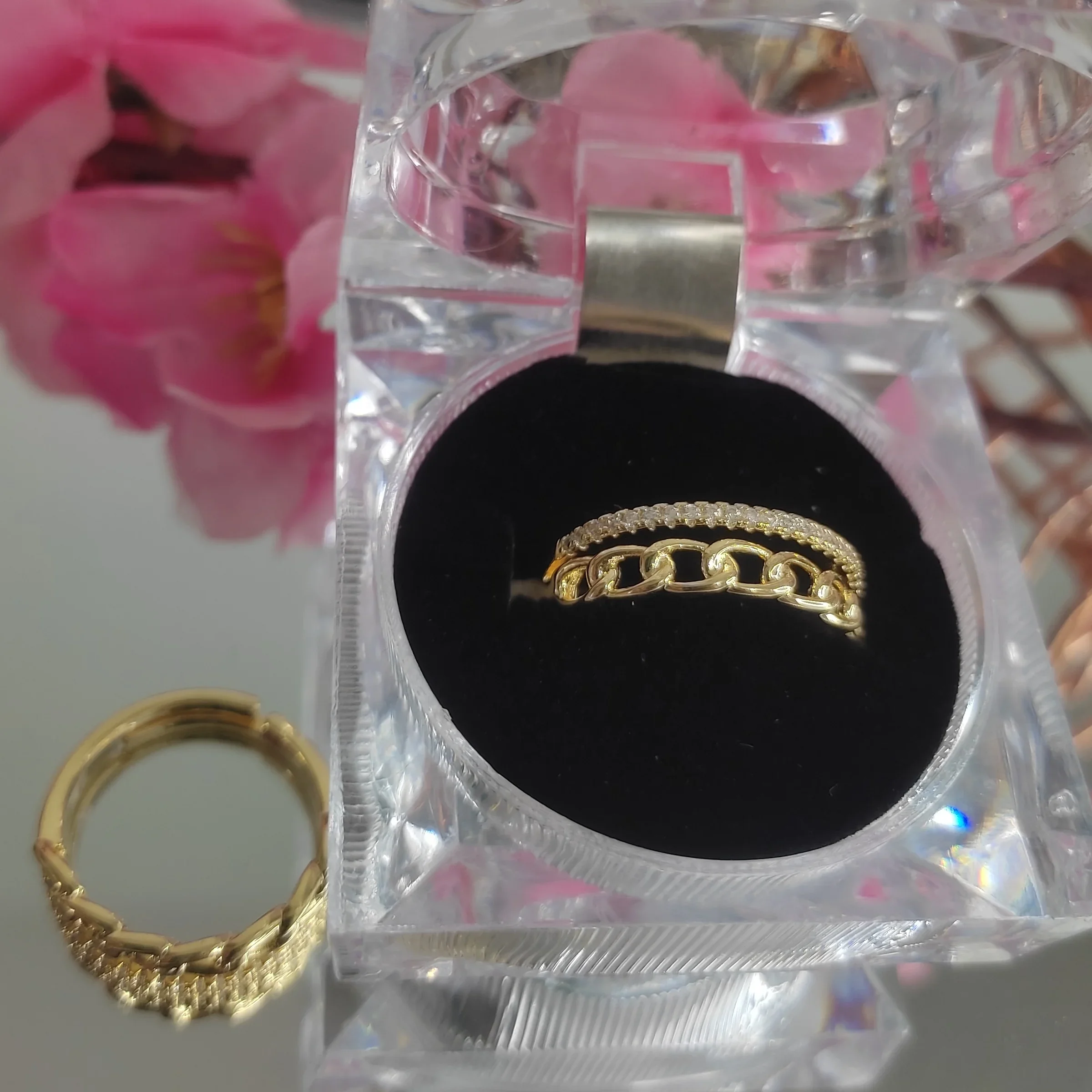 ANILLO AJUSTABLE CUBANO DOBLE