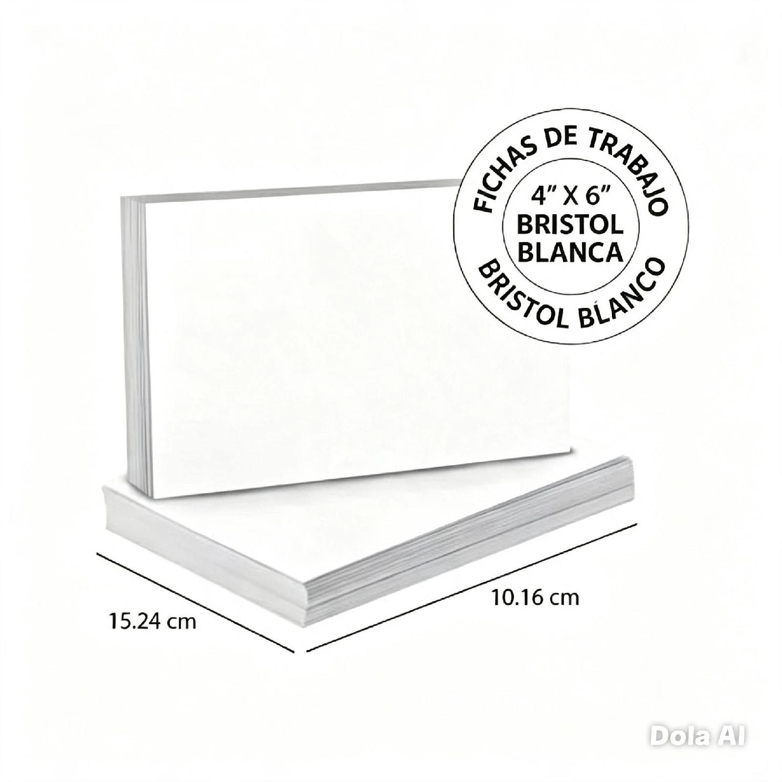 fichas de trabajo blanco 4x6"