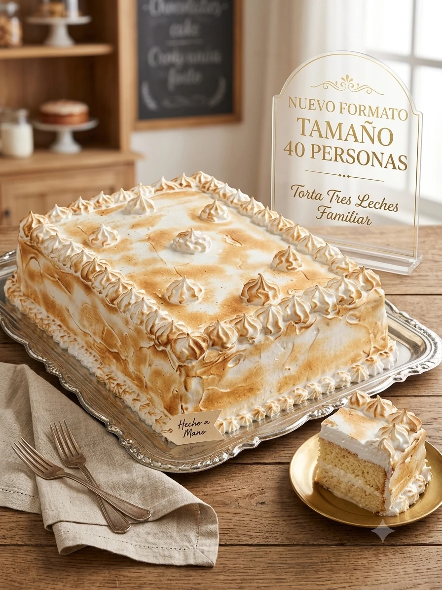Torta 3 Leches./40 Personas.