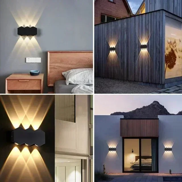APLIQUE PARED NEGRO UPWDOWN 6W LUZ CALIDA  3
