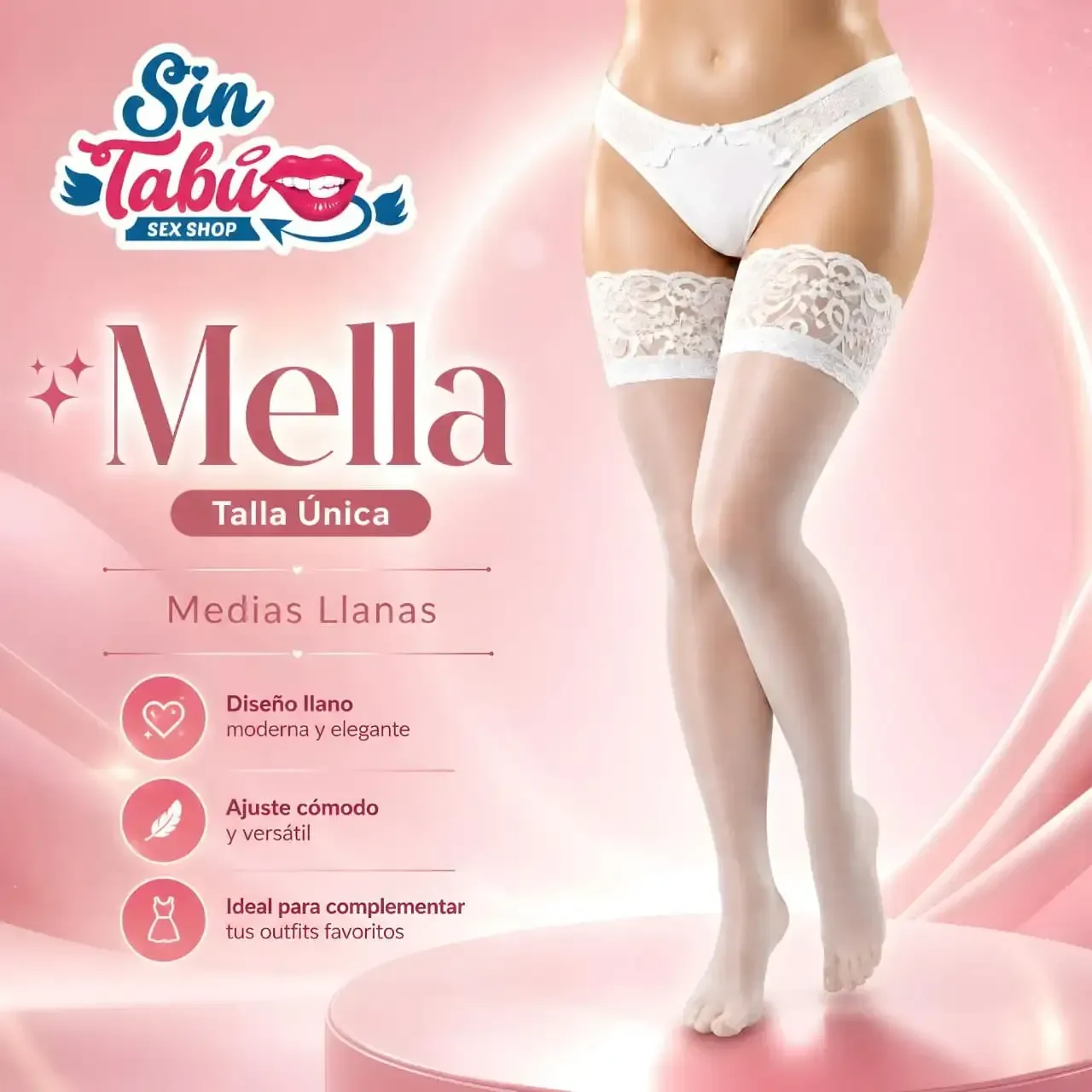 MEDIAS LLANAS BLANCAS