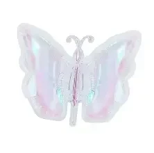 GLOBO MARIPOSA PLATEADA LISA