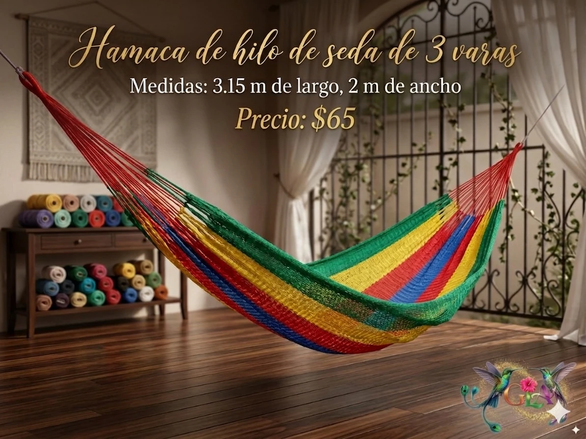 Hamaca de hilo de seda, 3 varas 