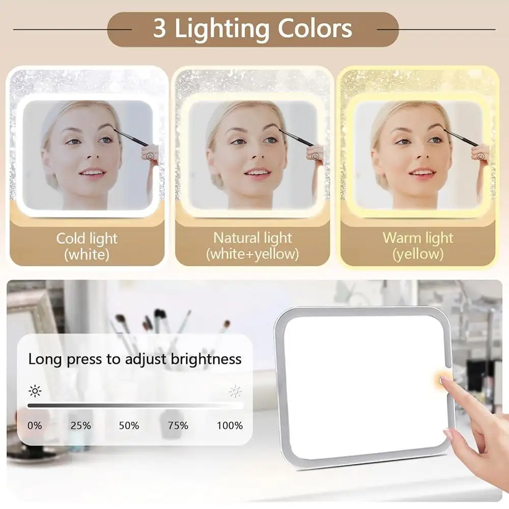 Cosmetiquera con espejo led  2