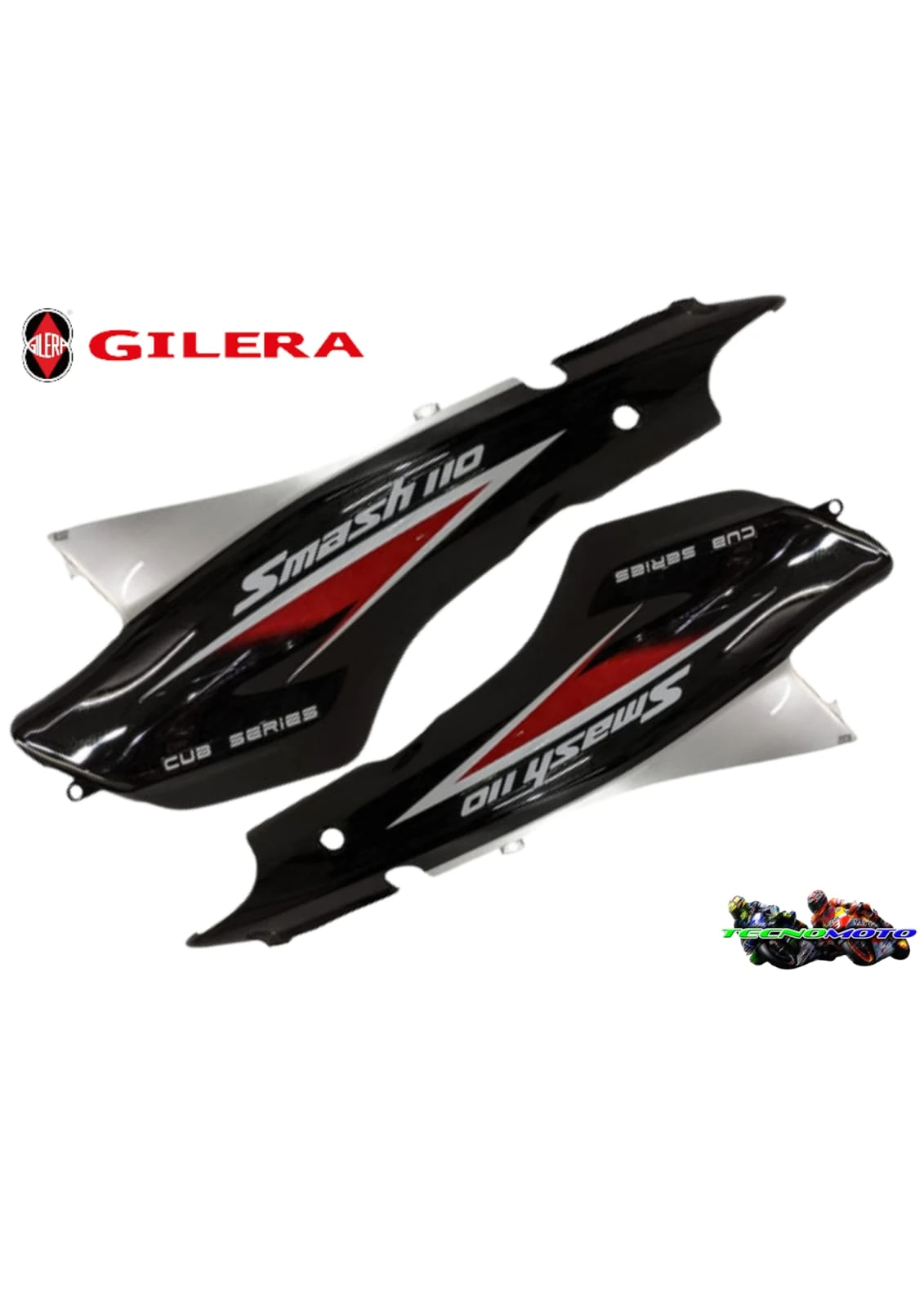 CACHA ASIENTO GILERA 110 SMASH JUEGO -NEGRO B/GRIS [GILERA] -46785