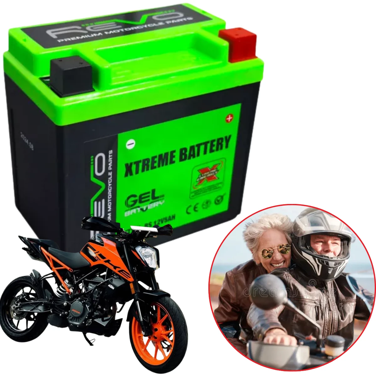 Bateria Revo gel ytz12s motos Pulsar dominar ktm respuestos 