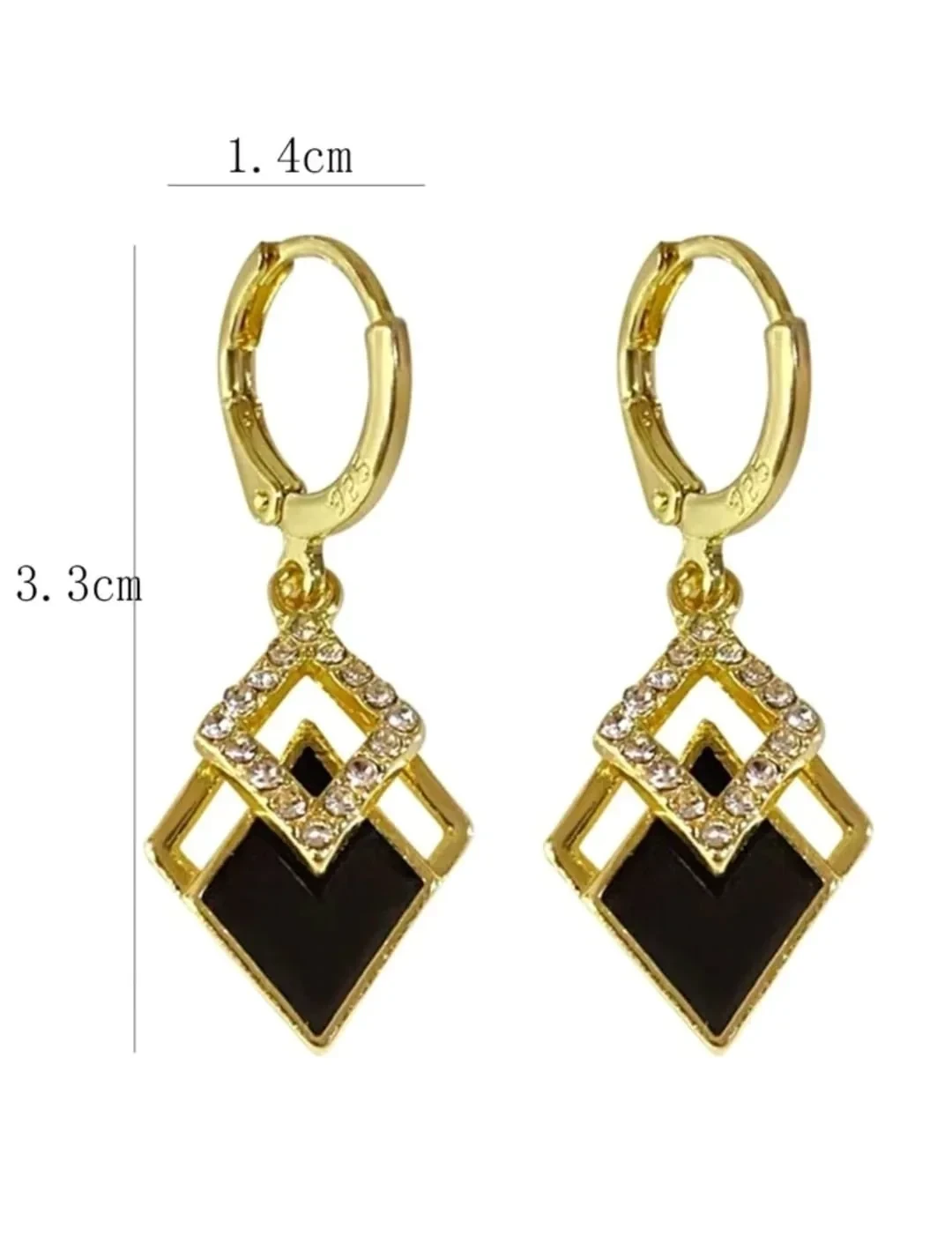 Pendientes de Aleación con zirconia  3