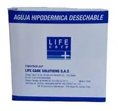 AGUJA HIPODERMICA 21 X 1.1/2 CJA X 100 UND LIFE CARE