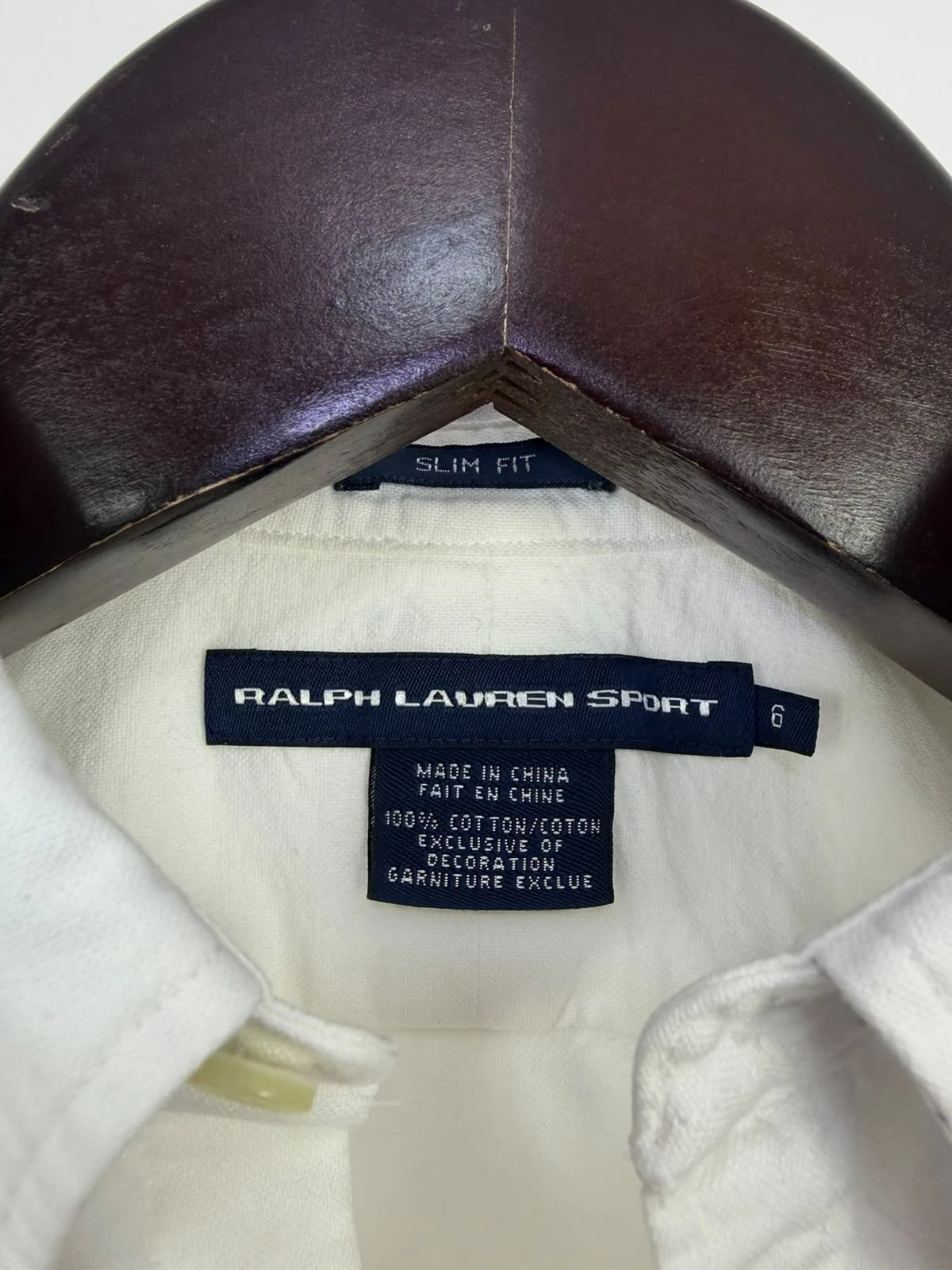RALPH LAUREN SPORT WHITE SLIM FIT SHIRT 4