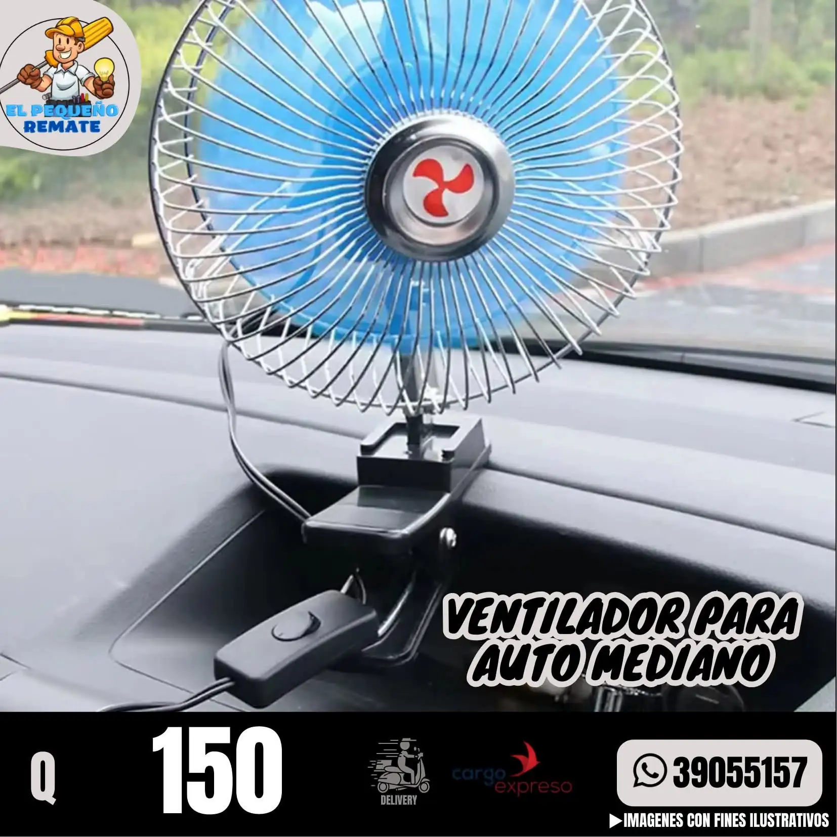 VENTILADOR DE CARRO GRANDE