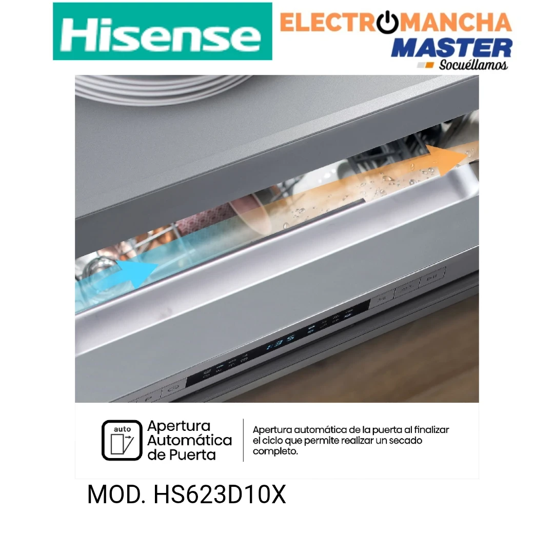 LAVAVAJILLAS HISENSE HS623D10X INOX 3 BANDEJA D 5
