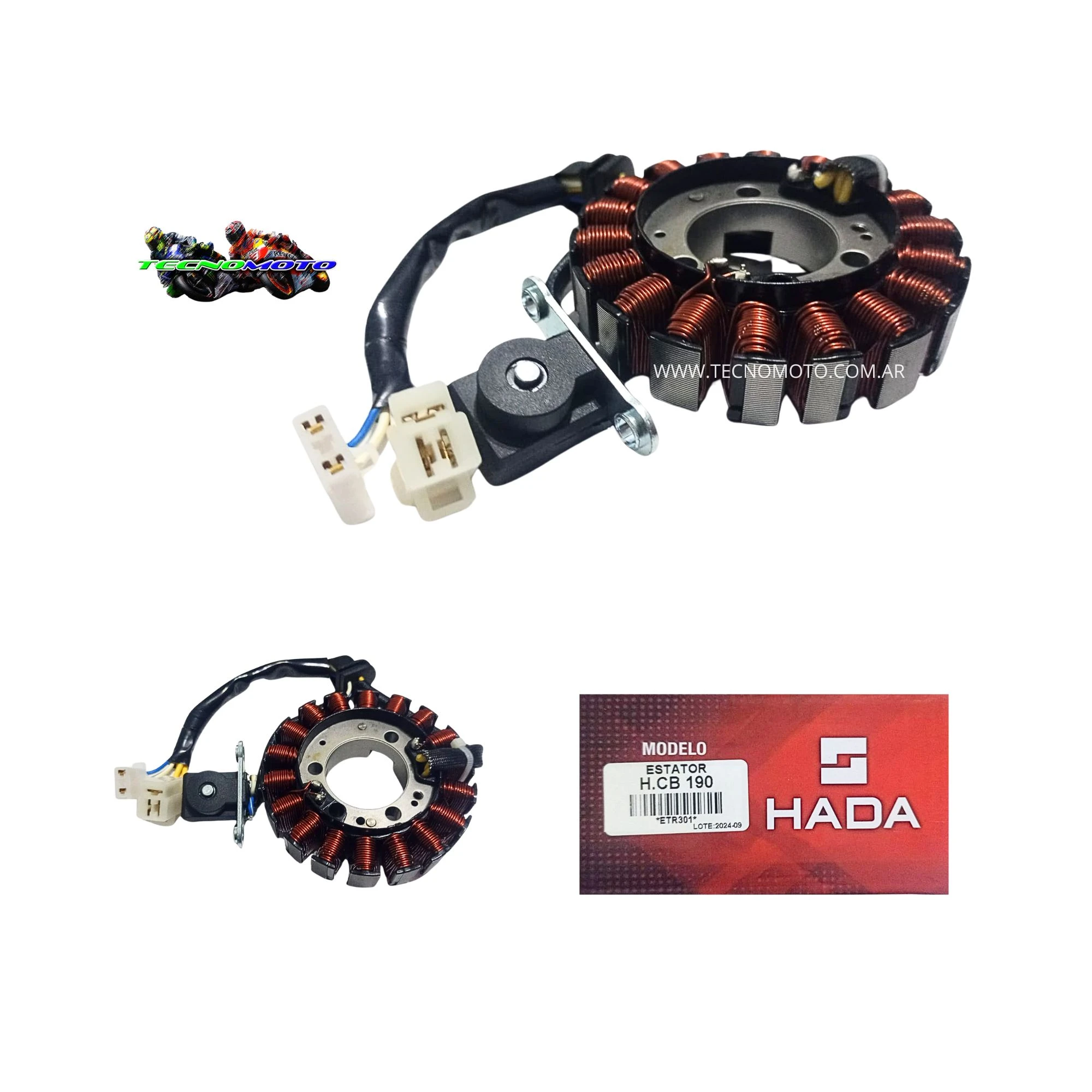 ESTATOR HONDA 190 CB (5CAB/18BOB) C/SENSOR 100% -48433