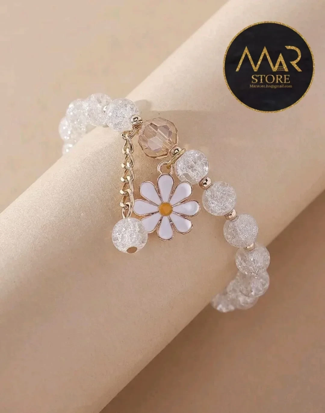 Pulsera de cuentas de cristal 