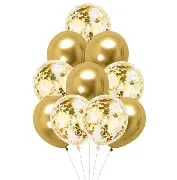 SET CONFETTI DORADO