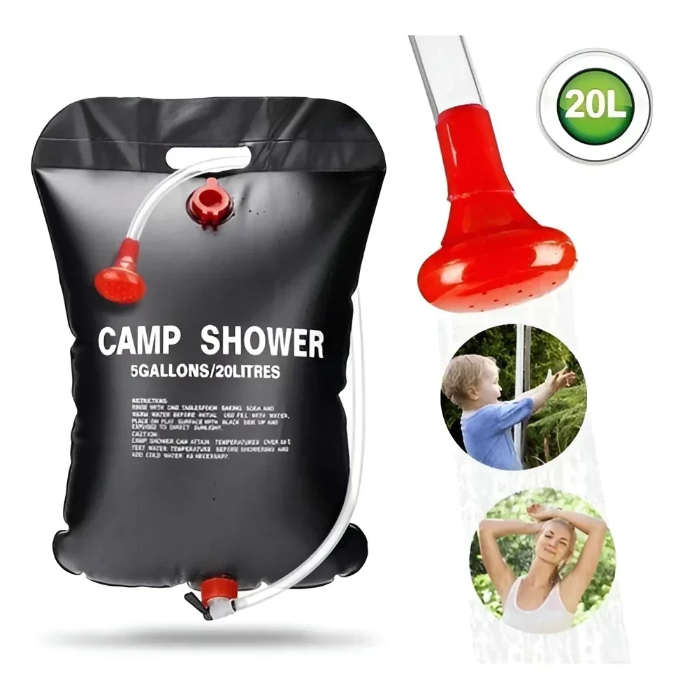 Ducha Portátil Solar Camping Playa 20 L Exterior Compacta