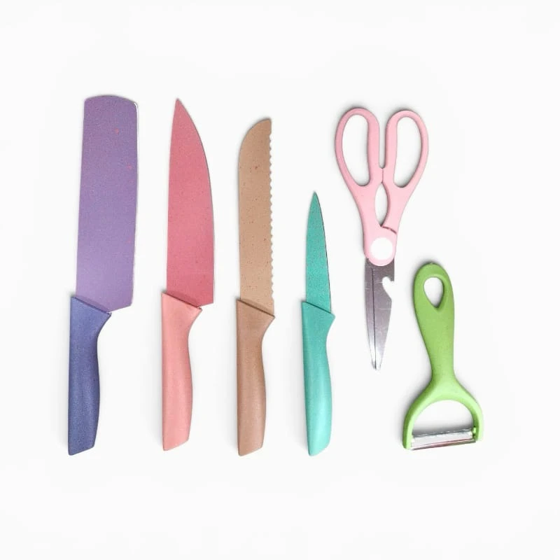 Paquete de cuchillos color pastel  4
