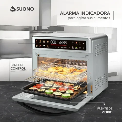 Horno Airfryer Suono 25l Multifunción Freidora De Aire Panel Digital 1700w