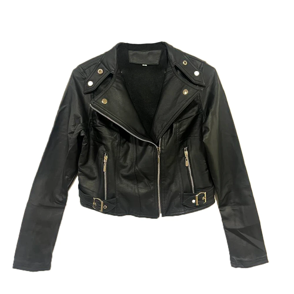 Chaqueta corta para Dama en cuero tex 2