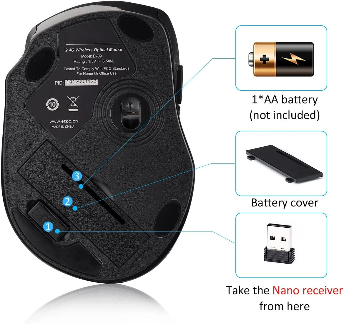 Mouse inalámbrico XTECH 3