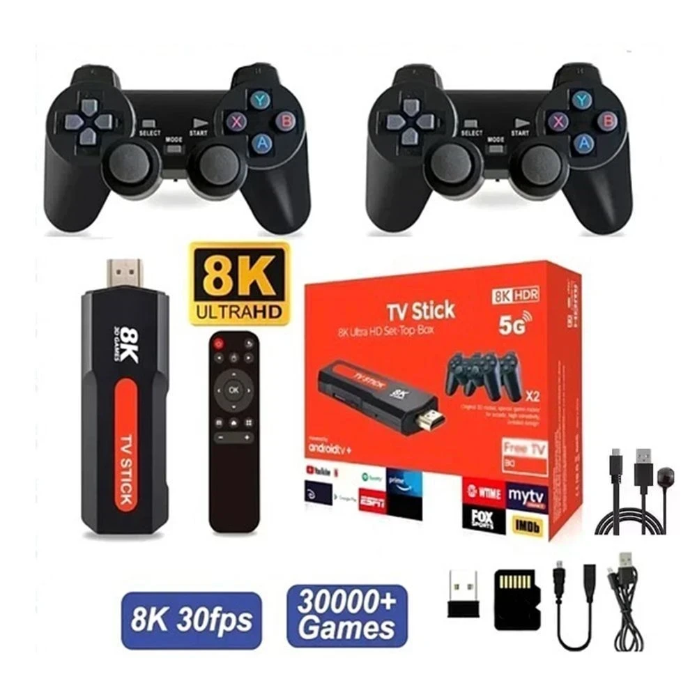 GAME STICK C/TV BOX 8K ULTRA HD EMUELEC4.3