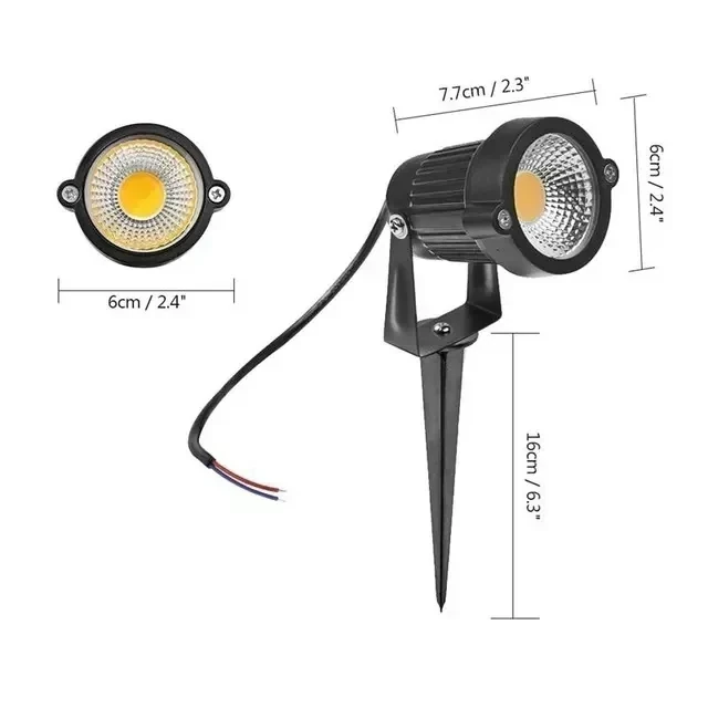 ESTACA LED NEGRA 5W  5