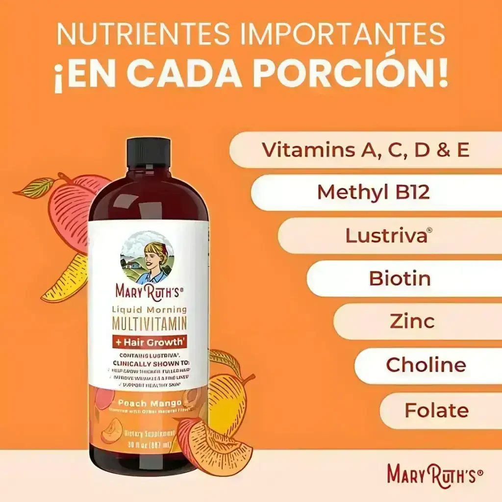 Mary Ruths Multivitaminico Para cabello, uñas, piel y arrugas  3