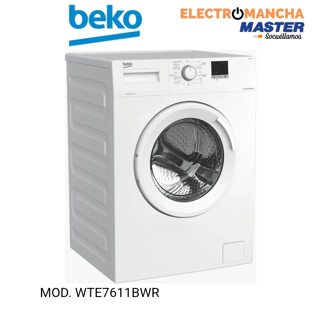 LAVADORA BEKO WTE 7611 BWR 7 KILOS 1200 RPM D 2