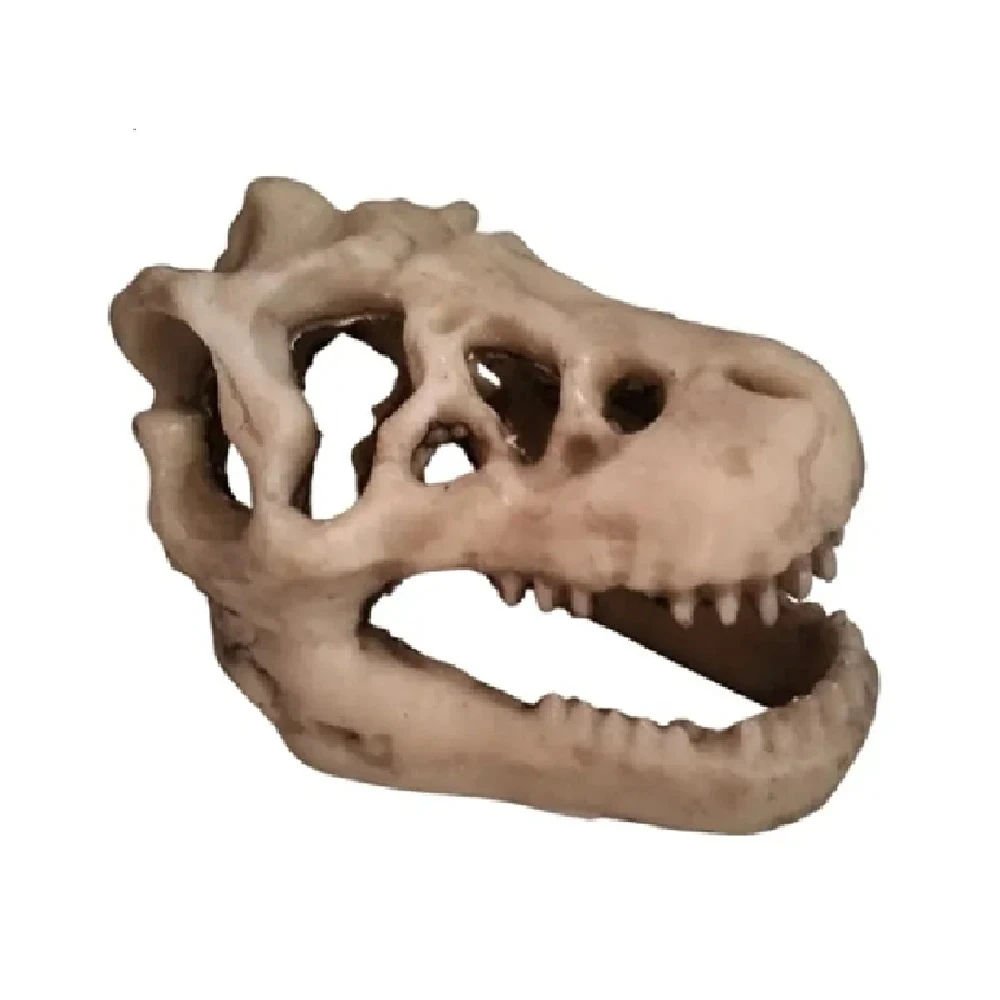 Adorno de resina fósil cabeza tiranosaurio rex
