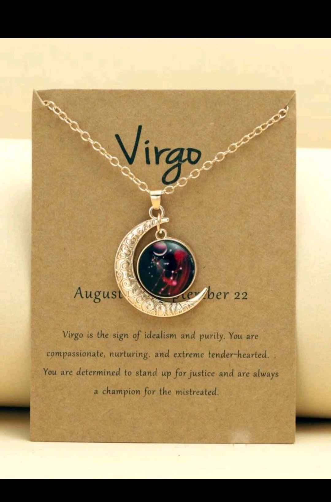 Collar signos zodiacales/ Tarjeta dedicatoria 8