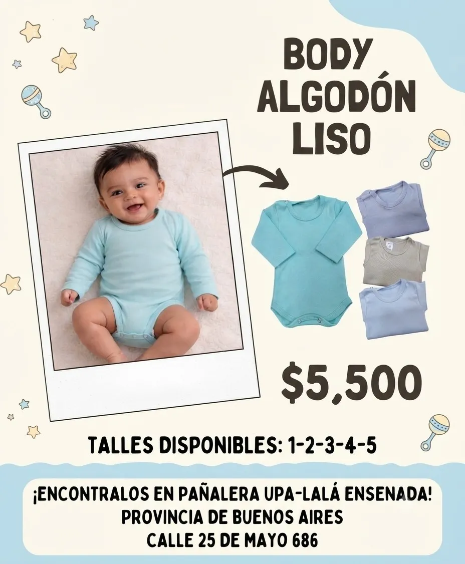 Body Algodón liso de Nene 