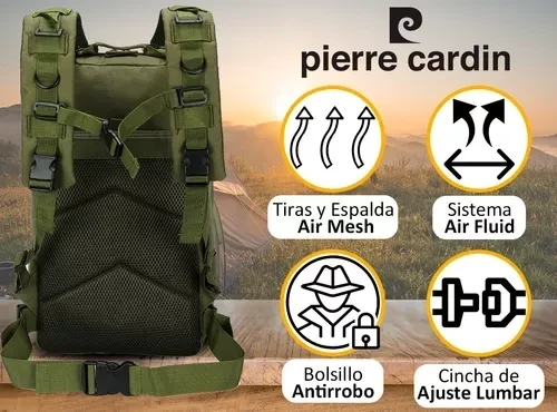 MOCHILA TÀCTICA CAMPING MILITAR PIERRE CARDIN  3