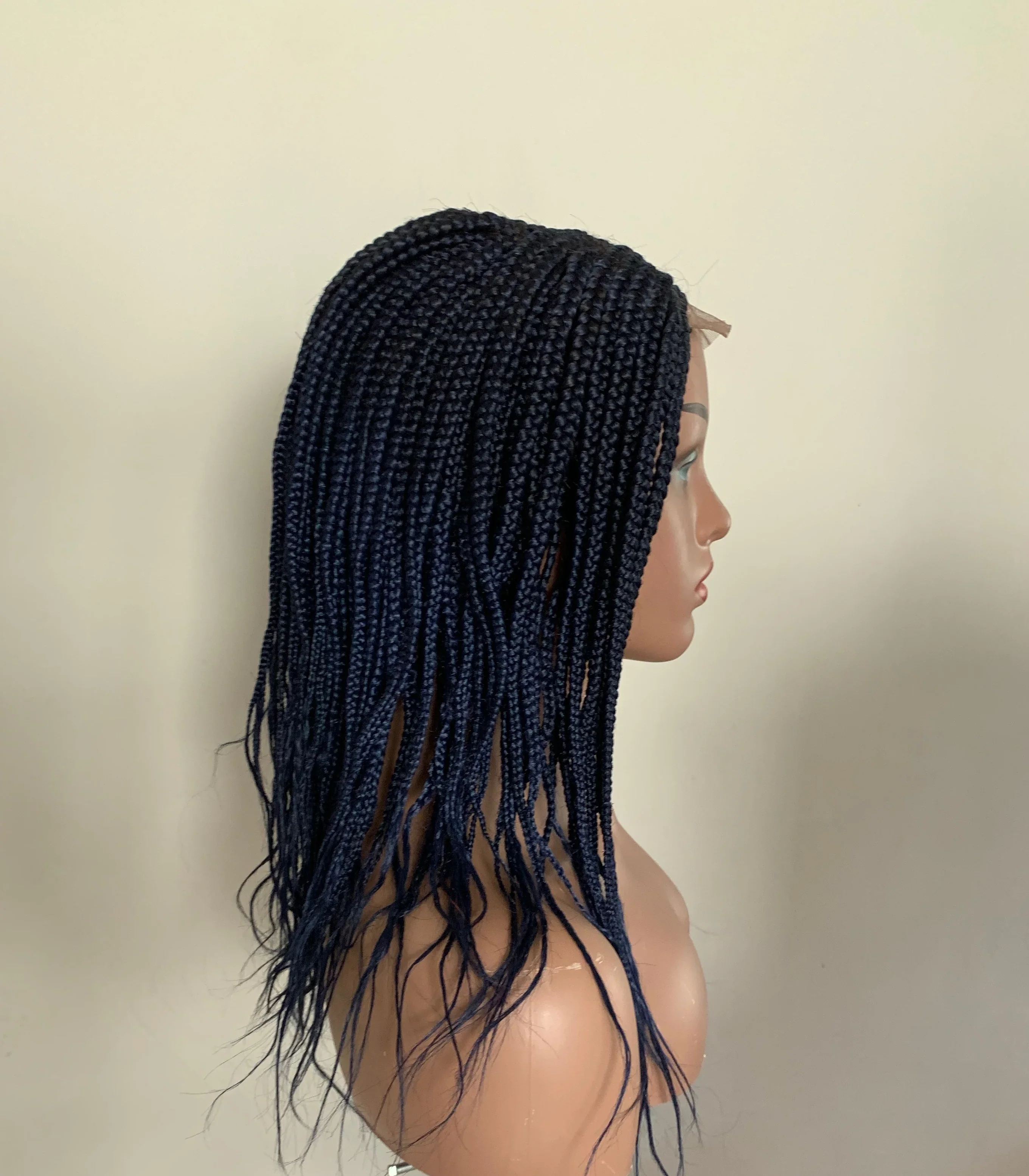 Peluca de trenzas 14” azul oscuro  2