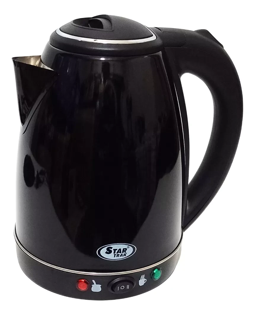 Pava Jarra Eléctrica Startrak Negra Aceroinox Corte Mate 1.8