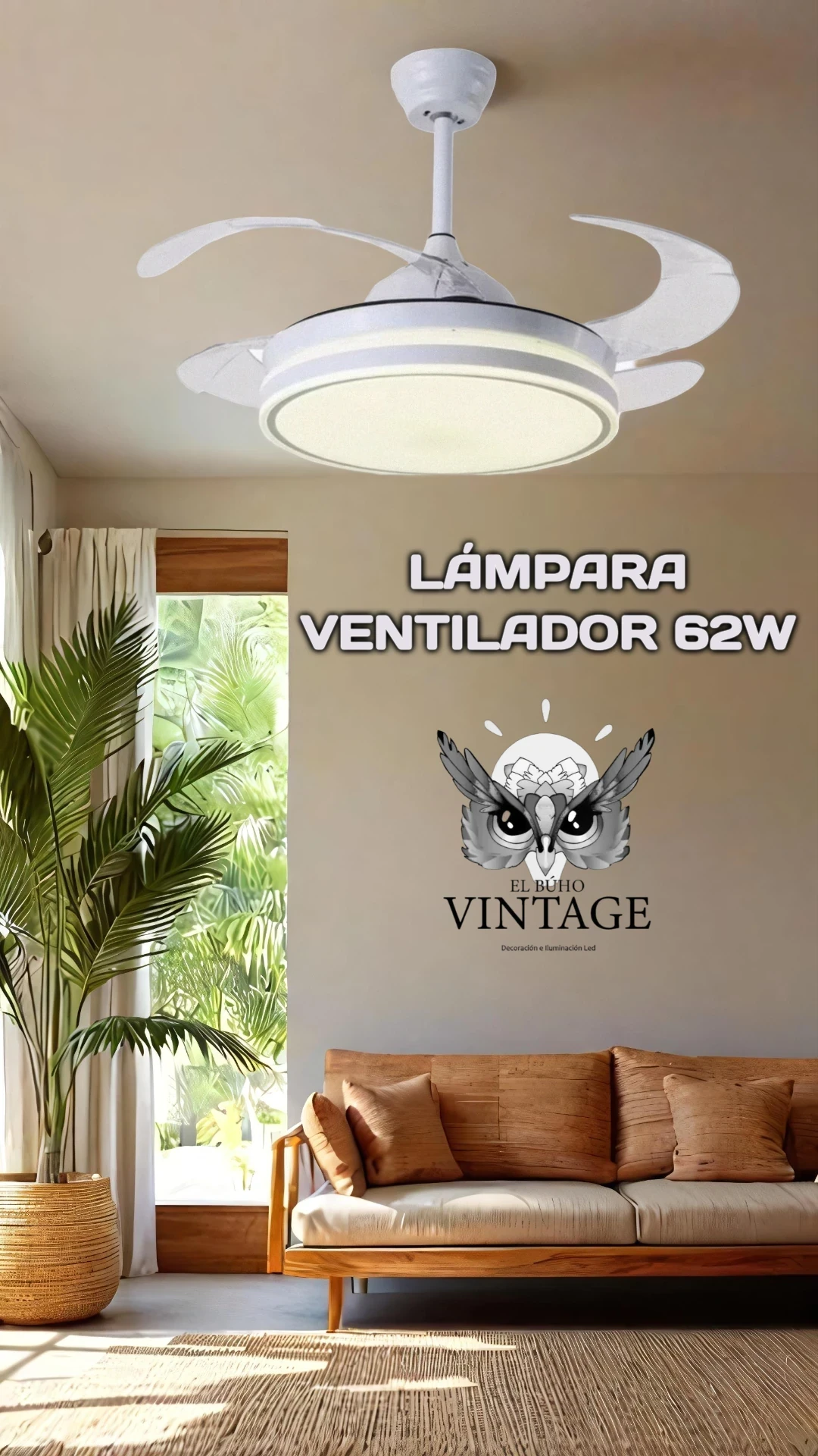 LÁMPARA LED VENTILADOR 