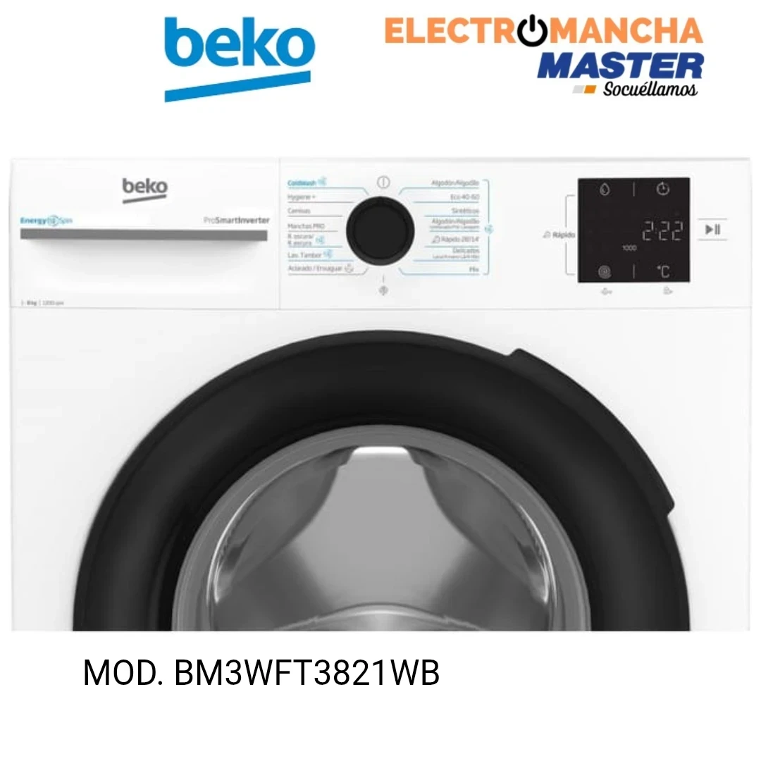 LAVADORA BEKO BM3WFT3821WB 8 KG. 1200 RPM. A  4