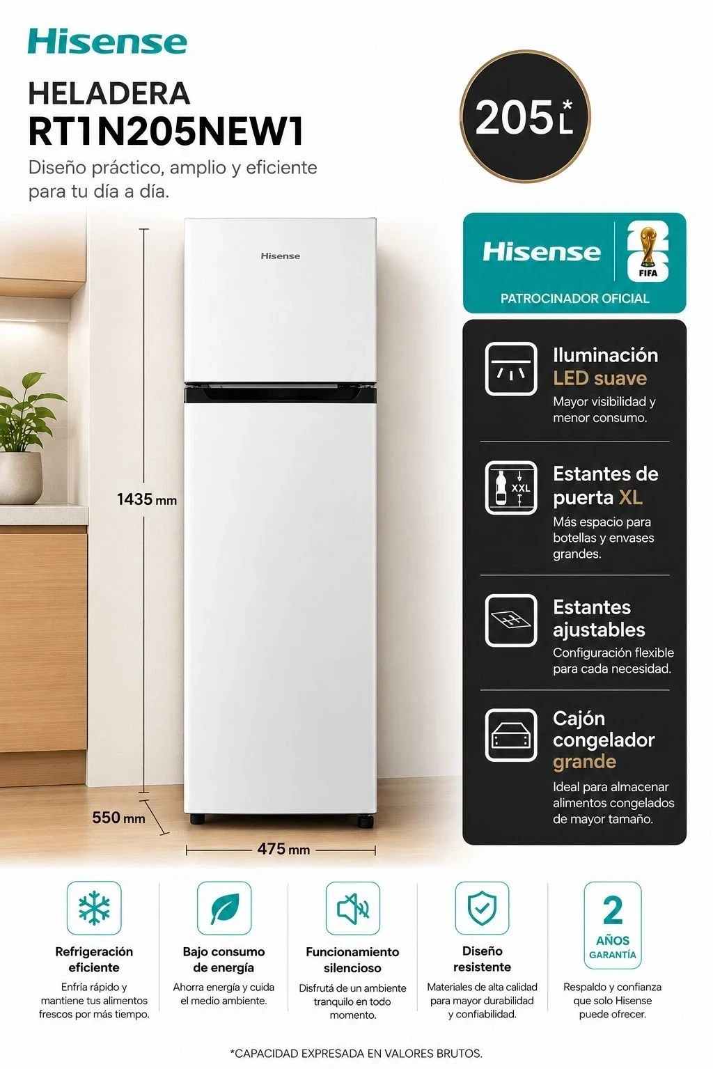 HELADERA HISENSE 205LTS