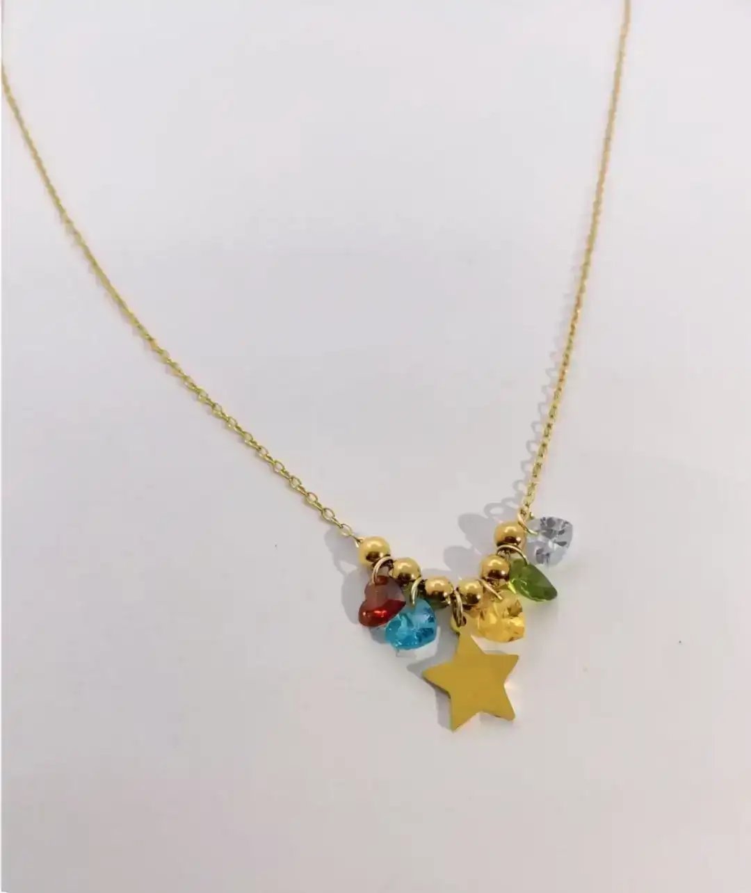 Cadena dije mariposa y estrella 