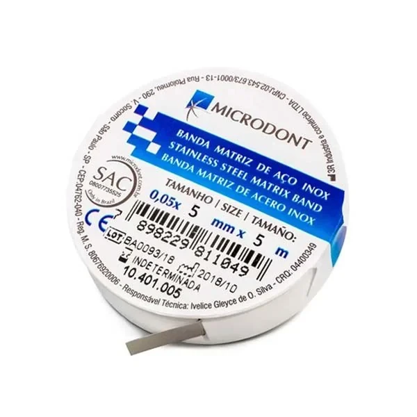 BANDA MATRIZ MICRODONT ROLLO 5M. .05 X 5MM