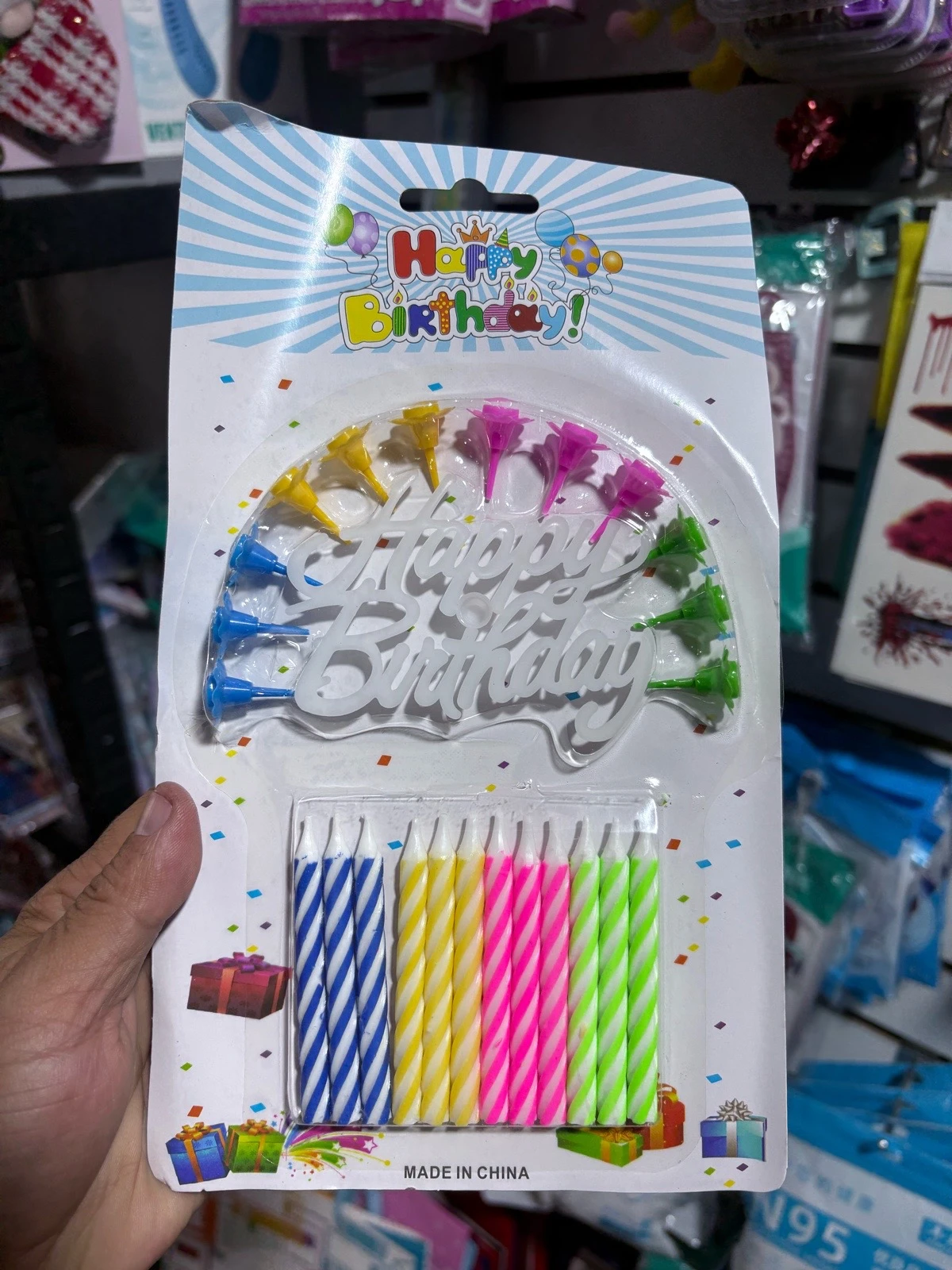 Paquete de velas con letrero  2