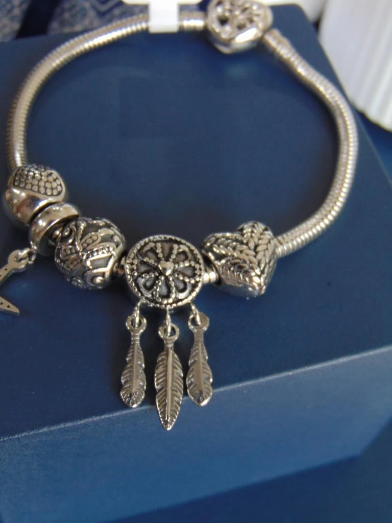 PULSERA ACERO PLATE TIPO PANDORA SUEÑOS 2