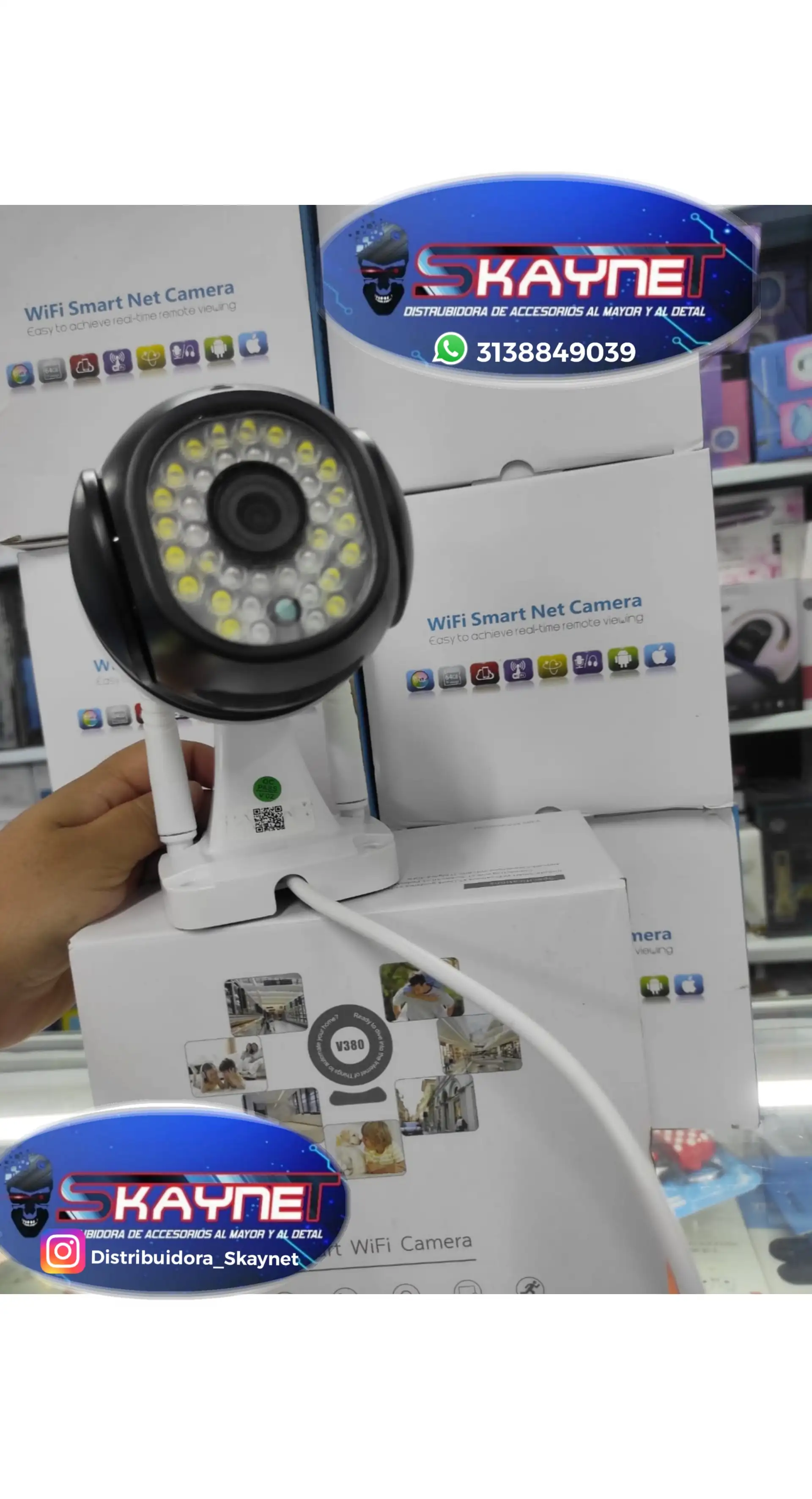 CAMARA ROBOTICA PARA EXTERIORES WIFI FULL HD 1080P PTZ ZOOM