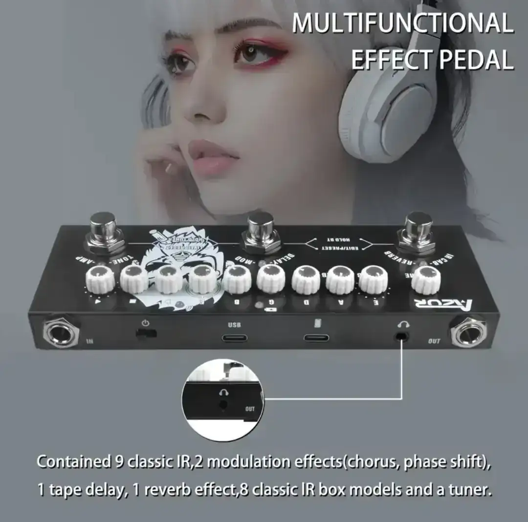 Pedal Multiefectos MWAVE AZOR CUVAVE IR 4