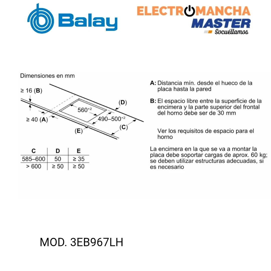 ENCIMERA INDUCCION BALAY 3EB967LH ZONA 32 CM. 4